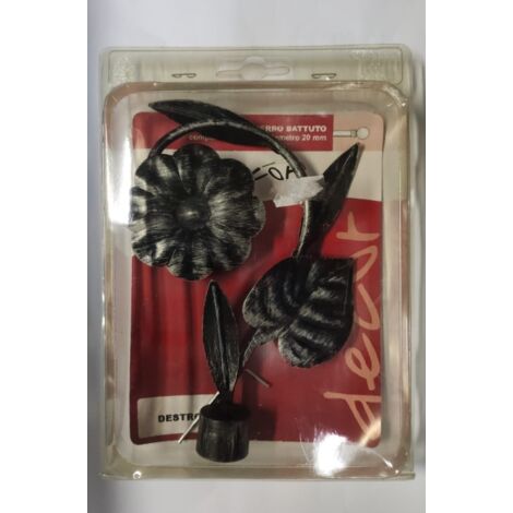 DECOR - POMOLO PER TENDE FOGLIA+FIORE DESTRO