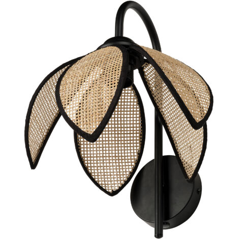 Decor Rattan Lotus Wall E27 Brown