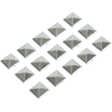 Decor-Studs, borchie cromate 15 pz - 10x10 mm