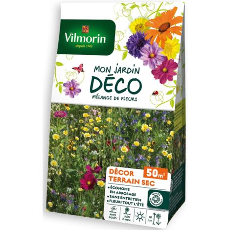 Décor Terrain Sec - 50 m² - Mélange de fleurs Vilmorin