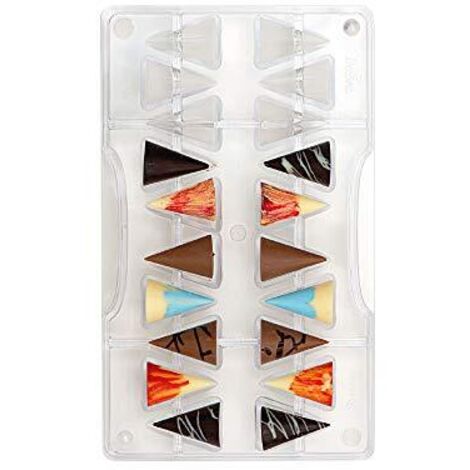 Decora 0050149 Stampo Professionale Cioccolatino Cono Piccolo, 20 cavità, ø 20 x h 30 Mm, In Policarbonato, Ideale per Realizzare Cioccolatini Lucidi e Croccanti, Design Professionale, Made in Italy