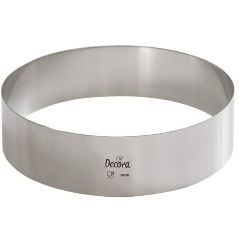 Decora 0063722 Cerchio Inox 22 x 4 cm in Acciaio Inossidabile, Argento