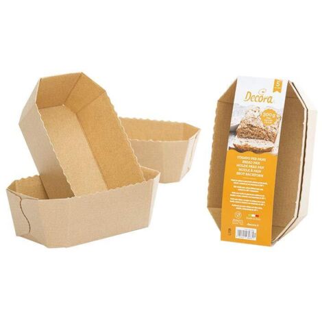 Decora 0320185 CF 5 Stampo Pane in Carta da Forno 15,3 X 8,8 X H 6 Cm