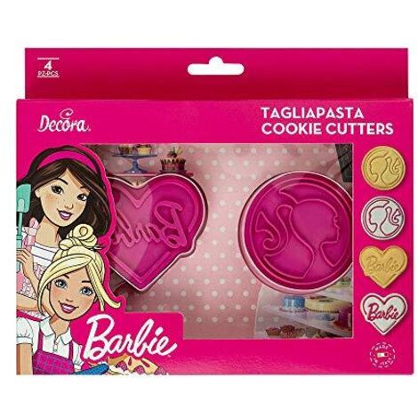 Decora 0403000 Tagliapasta con Imprimi Barbie, Plastica, Assortito