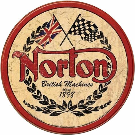 Décora métallique Ronde Norton Motorcycle 29.5 cm