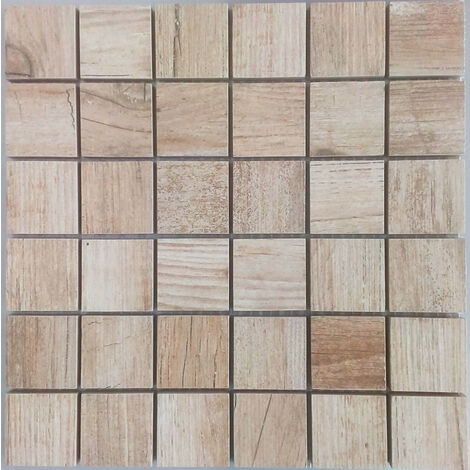 DECORA MOSAICOS Boite de carrelage mosaïque FOREST Beige 29x29 cm