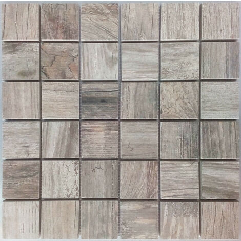 DECORA MOSAICOS Boite de carrelage mosaïque FOREST Gris 29x29 cm