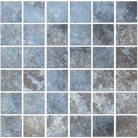 DECORA MOSAICOS Carrelage mosaïque BALI Bleu mat 29x29 cm