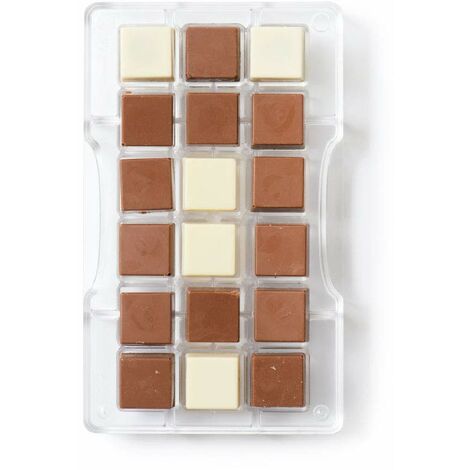 Decora Stampo Cioccolatino Quadro, Policarbonato, Trasparente, 200 x 120 x 23 mm