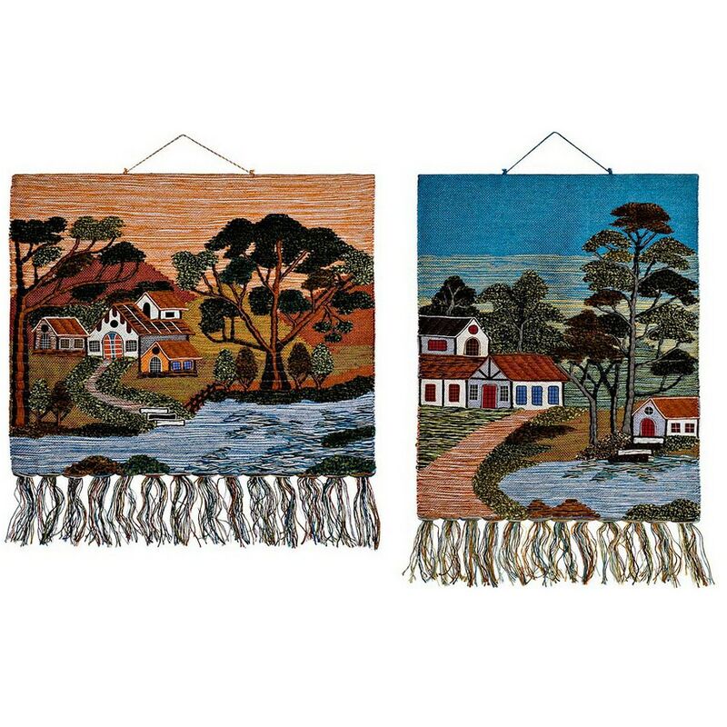 

Decoración colgante dkd home decor jute algodón (2 pcs) (80 x 2 x 100 cm) Rogal