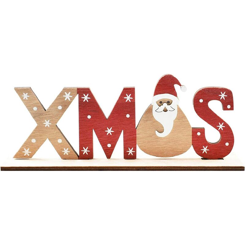 

Decoración de mesa de madera de navidad carta muñeco de nieve de navidad nieve noel santa decoración de adornos decoración de la chimenea de la