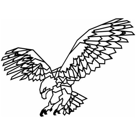 Decoración AD51, EAGLE, negro estructural, 500 mm