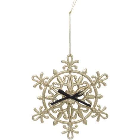 Decoración árbol copo de nieve oro desnudo 14cm - Atmosphera créateur d'intérieur