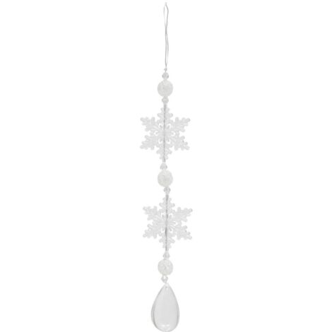 Decoración árbol de Navidad copos de nieve blancos 25cm - Atmosphera créateur d'intérieur