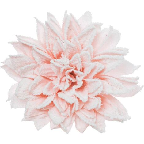 Decoración árbol de Navidad dalia nieve rosa 12cm - Atmosphera créateur d'intérieur