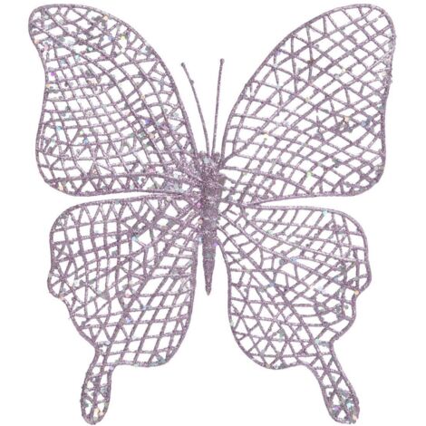 Decoración árbol de Navidad mariposa lila 21cm - Atmosphera créateur d'intérieur
