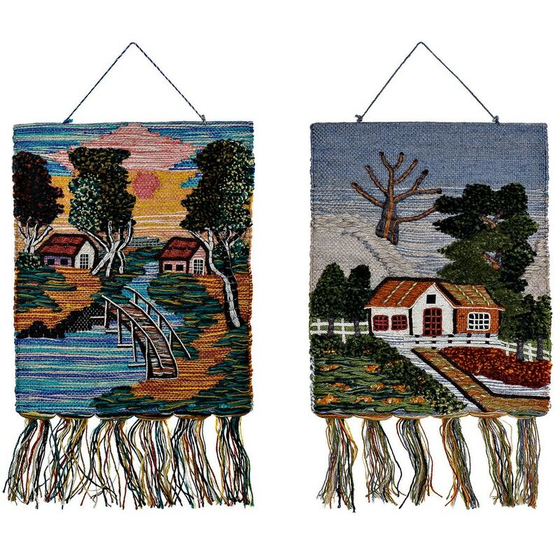 

Decoración Colgante DKD Home Decor Jute Algodón (2 pcs) (41 x 2 x 81 cm)