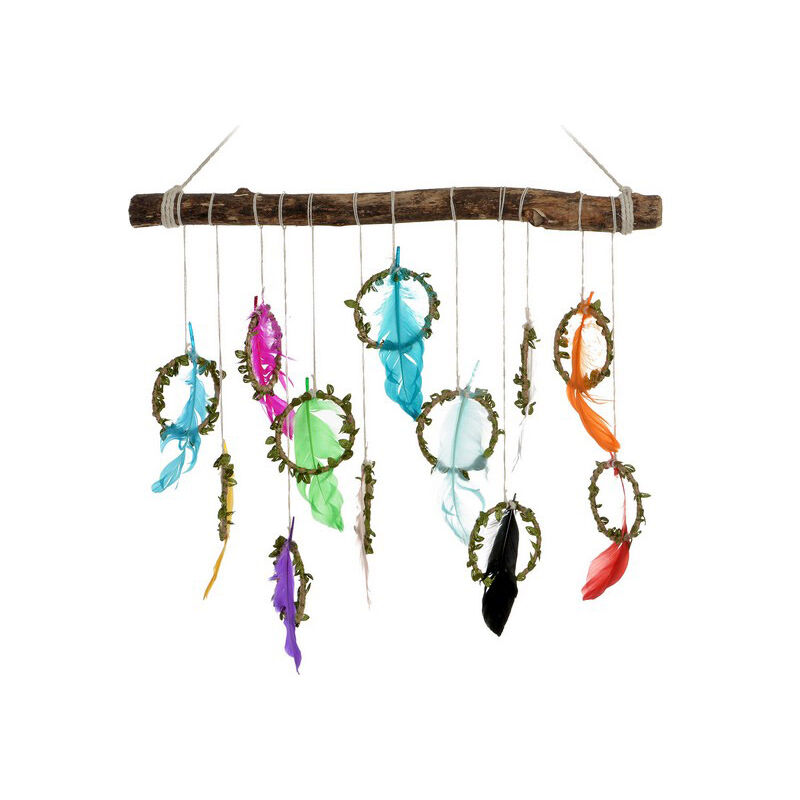 

Decoración Colgante DKD Home Decor Multicolor Plumas (52 x 3 x 45 cm)