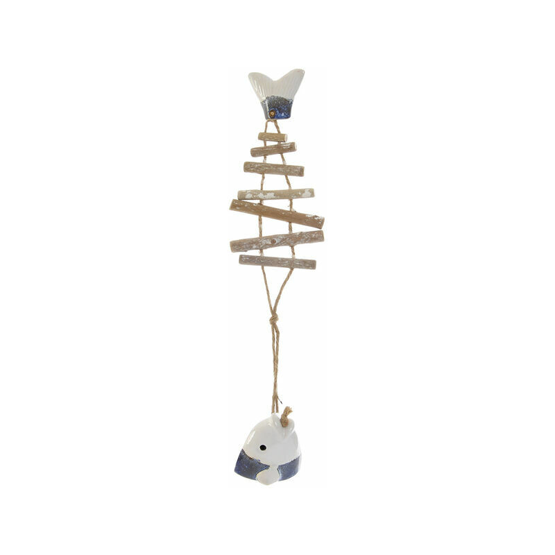 

Decoración Colgante DKD Home Decor Navidad Azul Blanco Madera Porcelana (12 x 8 x 47 cm)