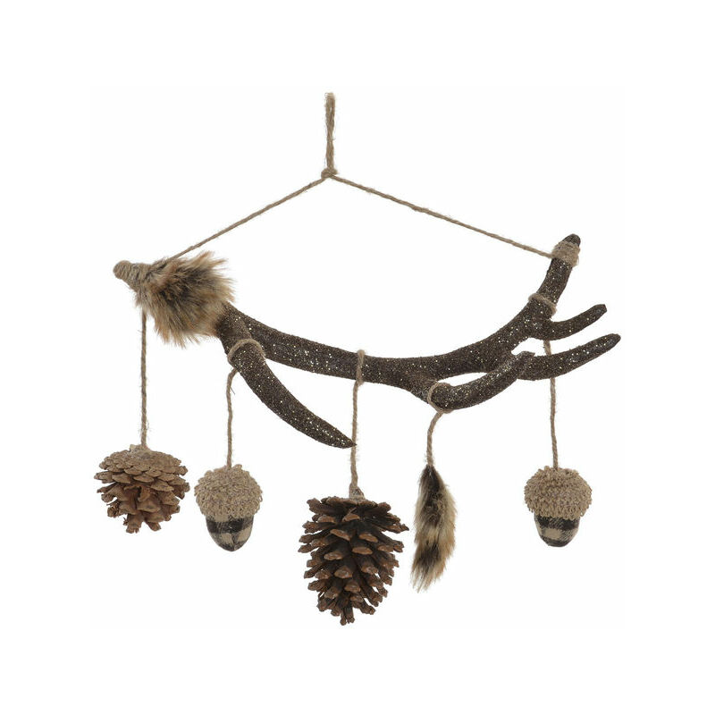 

Decoración Colgante DKD Home Decor Navidad Marrón (35 x 12 x 28 cm)