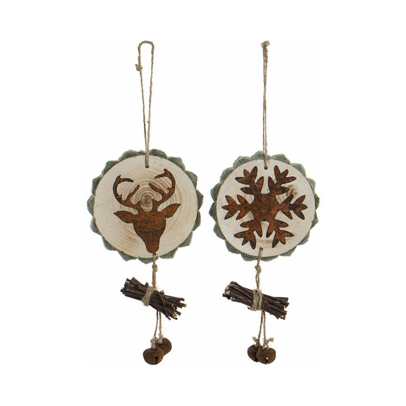 

Decoración Colgante DKD Home Decor Navidad Pino (2 pcs) (10 x 3 x 33 cm)