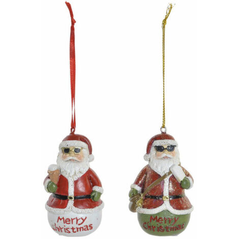 Decoración Colgante DKD Home Decor Navidad Resina (2 pcs) (4.5 x 3 x 7 cm)