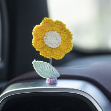 Decoración colgante para coche: Ganchos de flores coloridos con ventosa  Decoración vibrante y colorida para el coche