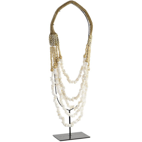 Decoracion Conchas Hierro 21X10X62 Collar Blanco DH199092