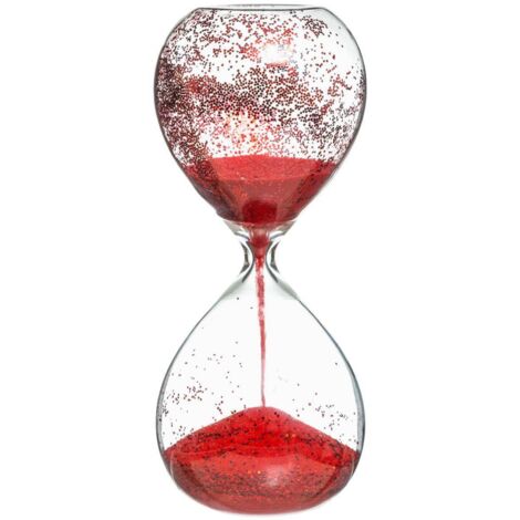 Decoracion Cristal Reloj De Arena Rojo - Feeric lights & christmas