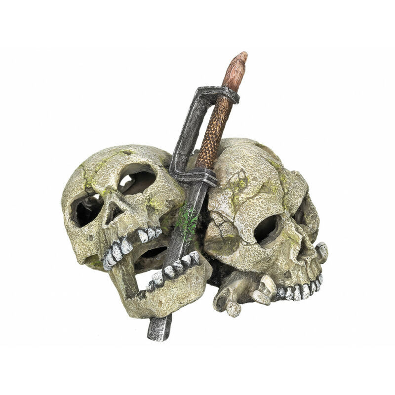 

Vadigran - Decoración de acuario calavera con espada tamaño 14,5 x 12 x 12,4 cm.