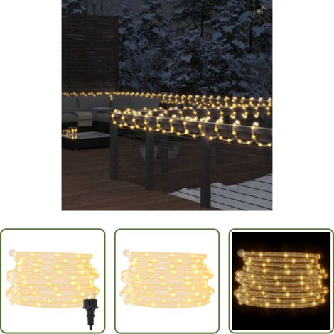 Decoración de fiesta -  Tira de luces con 1200 LED blanco cálido PVC 50 m