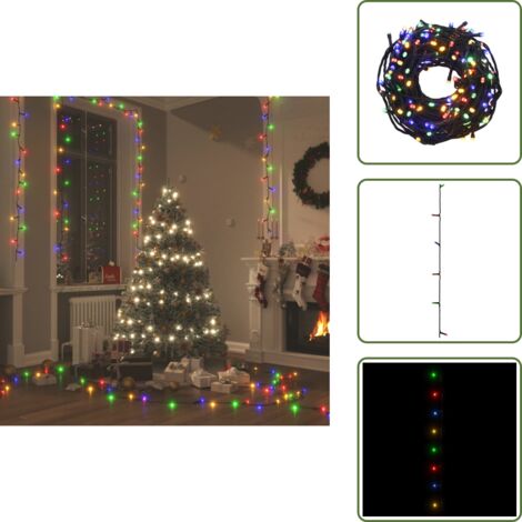 Decoración de fiestas - vidaXL Tira de luces con 2000 LED PVC multicolor 200 m - Luces decorativas