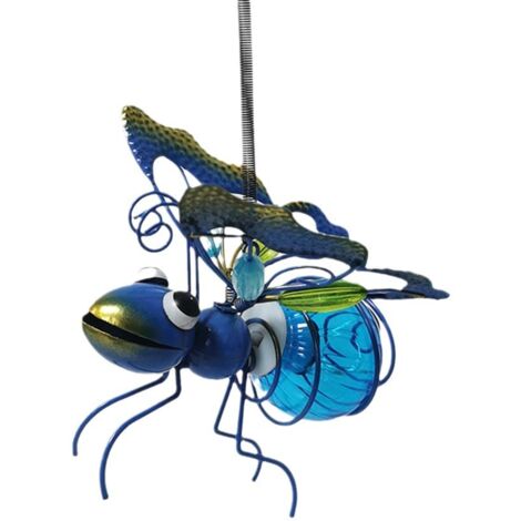 Decoración de jardín de abejas y mariposas con farol solar para uso exterior, lámpara solar LED resistente a la intemperie, figura de jardín de metal para uso interior y exterior, patio y balcón (3 pi