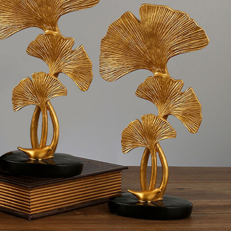Decoración de mesa moderna de tres hojas, fabricada en resina con base antideslizante y resistente al desgaste.