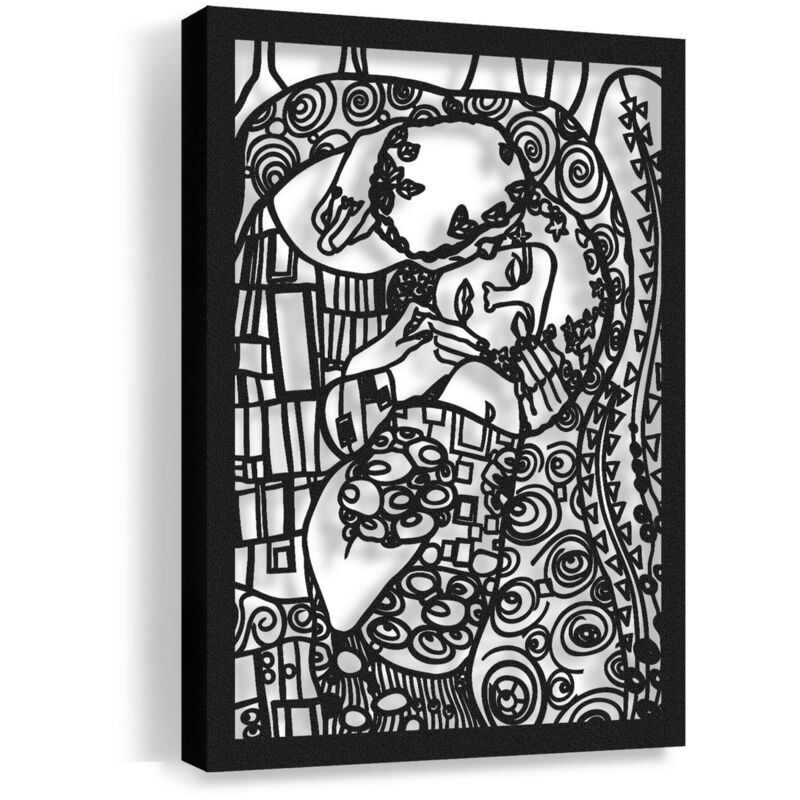 Decoración de Metal Inspiración de los diseñadores, Metal, Negro, 37x3,2x50 cm
