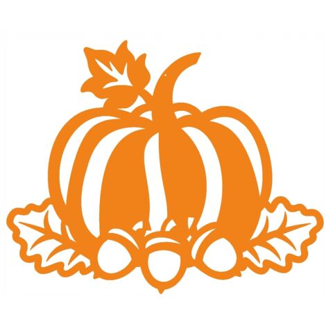 Decoración de otoño: Colgante de calabaza, adorno de Halloween, grande, naranja.