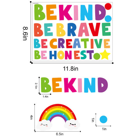 Decoración de pared autoadhesiva – 3 láminas – Frases inspiradoras en inglés – Diseño para niño – Pegatinas de vinilo removibles para el hogar, la habitación del bebé y la guardería.