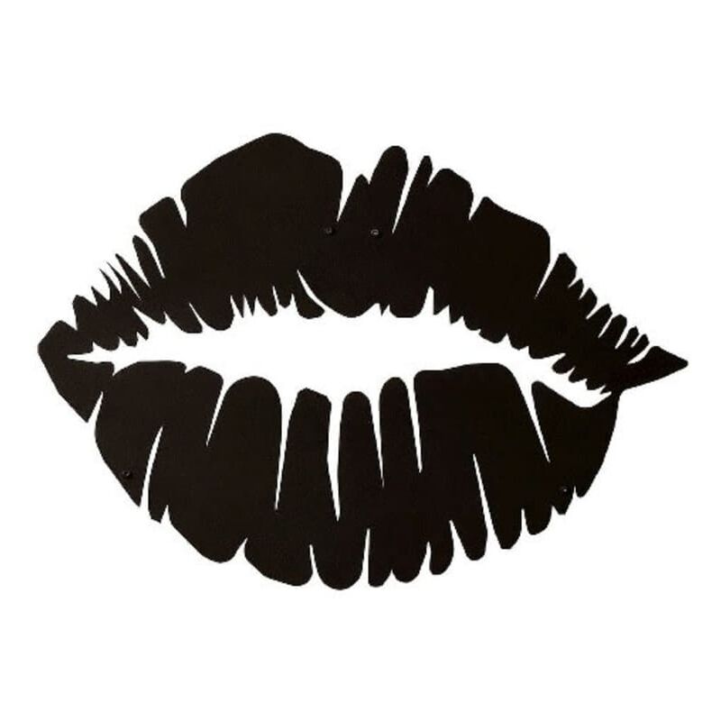 

Adorno de pared Kiss acero negro 48x33 cm - Negro - Homemania