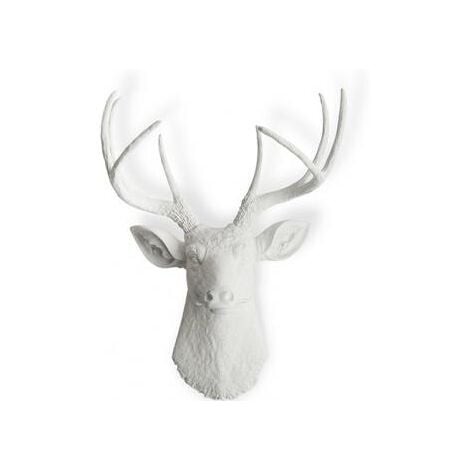 Decoracion de Pared - Cabeza Ciervo Blanco - Uka