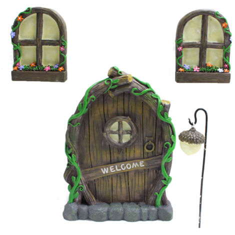 Decoración de pared casera de resina que brilla en la oscuridad para puertas y ventanas, jardín de hadas, 14,5 cm