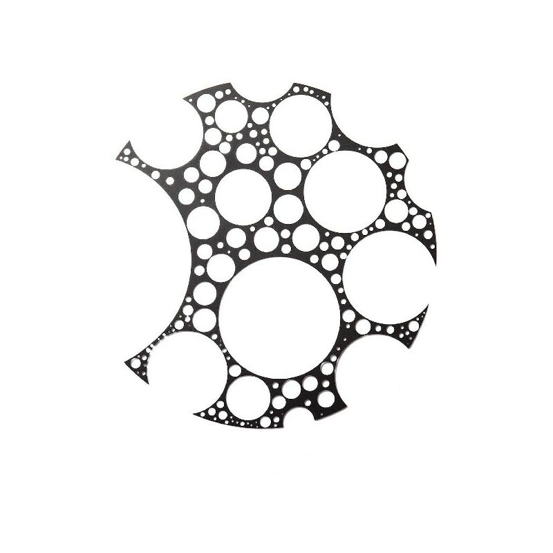 

Decoracion de Pared Circulo - Wall Art - para Sala de Estar, Dormitorio - Negro en Acero, 50 x 0,15 x 50 cm