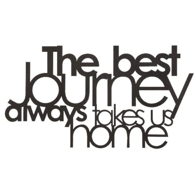 

Adorno de pared Words Love acero negro 70x40 cm - Negro - Homemania