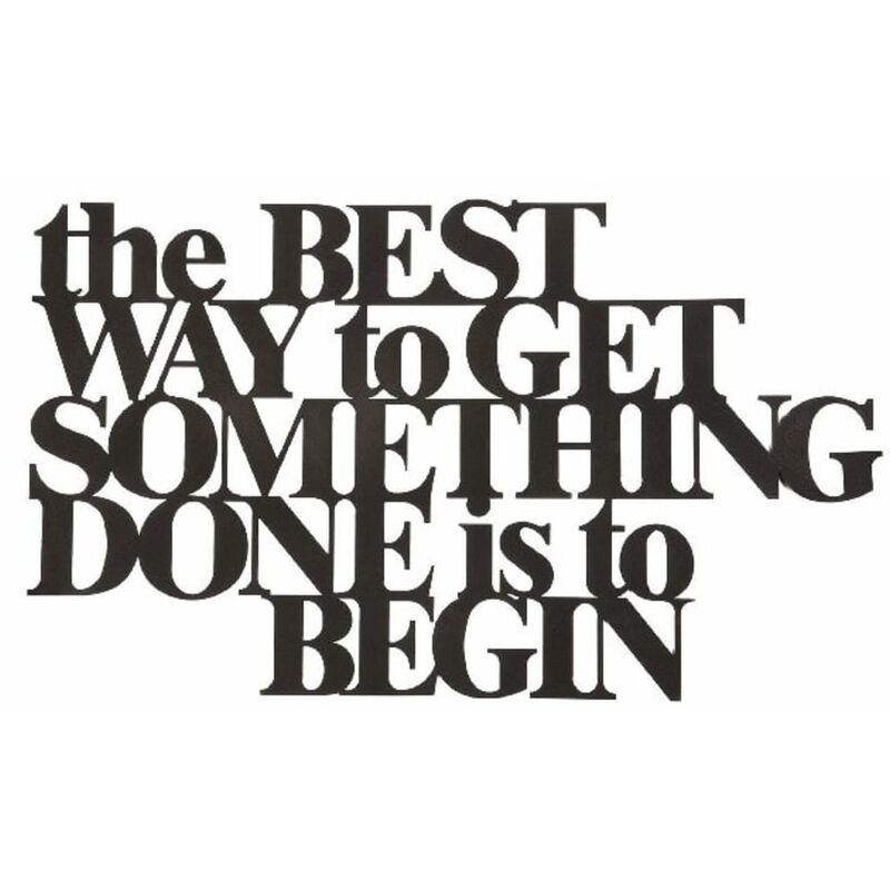 

Adorno de pared Words Love acero negro 70x41 cm - Negro - Homemania