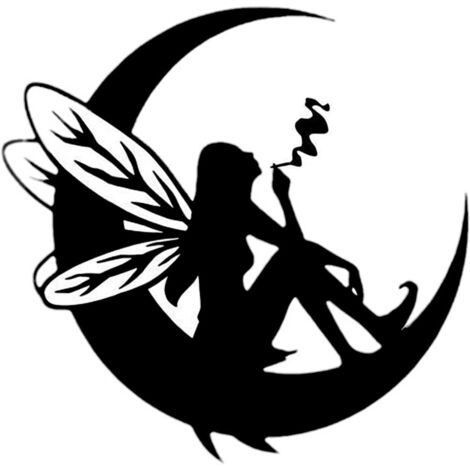 Decoración de pared con ángel y luna, arte mural de metal, decoración de interiores, silueta de hierro forjado.