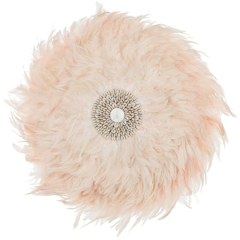 

Decoración de pared con conchas ø 60 cm rosa melocotón JUJU