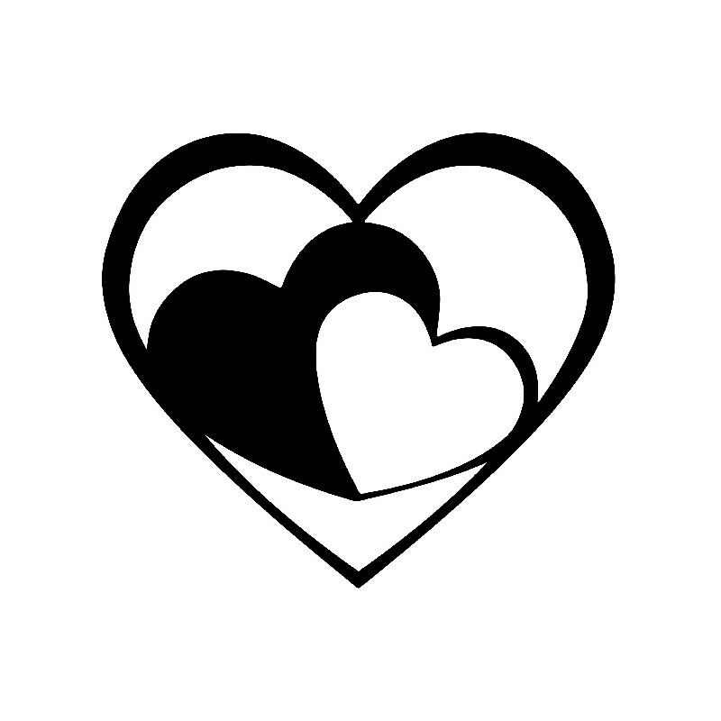

Decoracion de pared con forma de corazon - Dia de San Valentin - Arte de pared - de Salon, Dormitorio - Negro en Metal, 41 x 0,15 x 36 cm
