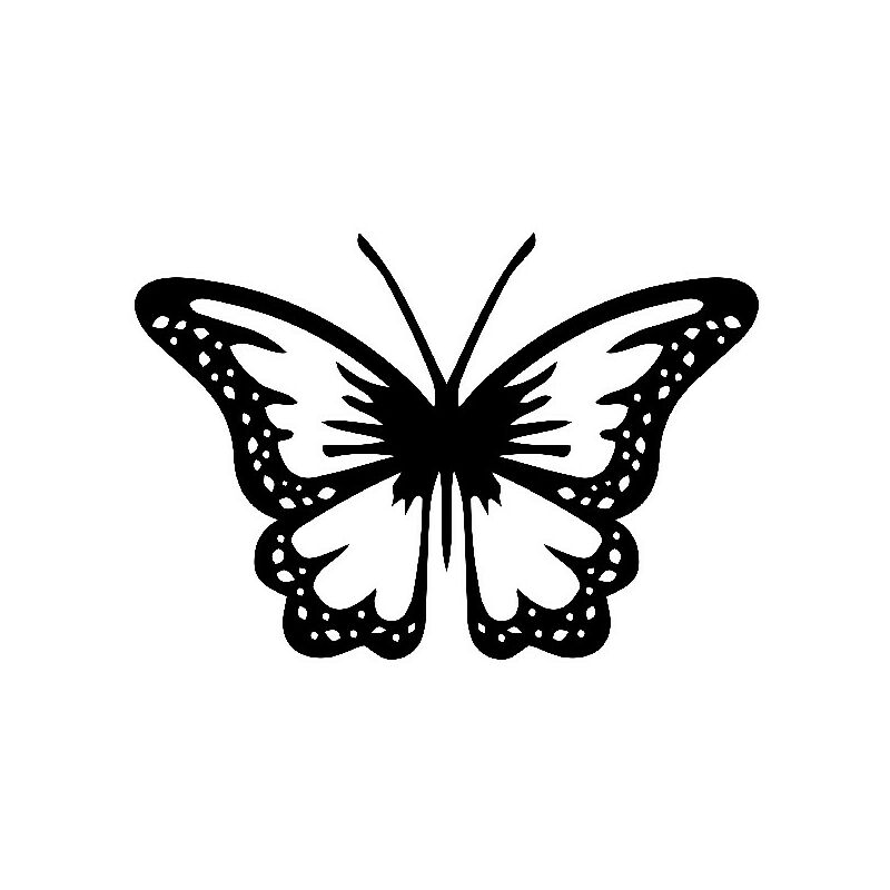 

Decoracion de pared con mariposas - Animales - Arte de Pared - de la sala de estar, Habitacion - Negro en Metal, 73 x 0,15 x 50 cm,