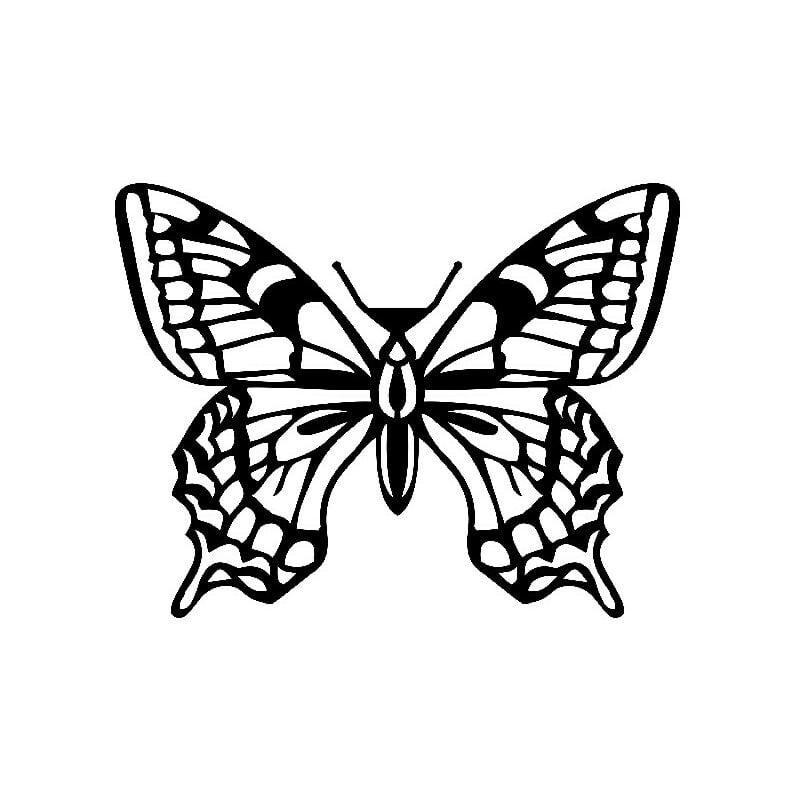 

Decoracion de pared con mariposas - Animales - Arte de pared - de Salon, Dormitorio - Negro en Metal, 72 x 0,15 x 56 cm,