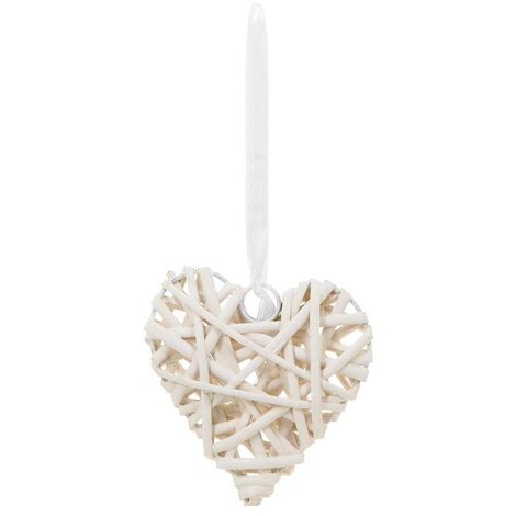 Decoración de pared Corazón - mimbre - D12 cm - Atmosphera créateur d'intérieur