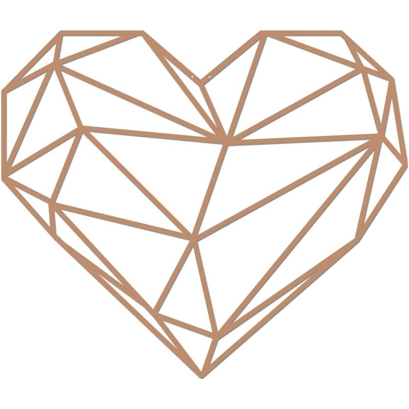 

Homemania Adorno de pared Heart acero cobre 47x40 cm - Azul